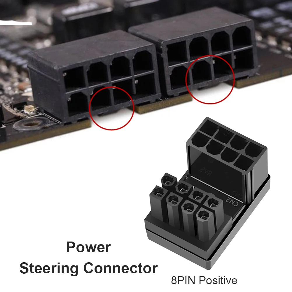 1PCS ATX GPU Adapter Elbow Head GPU Power Steering Connector PCI-E 6Pin 8Pin 180 Degree Rotating