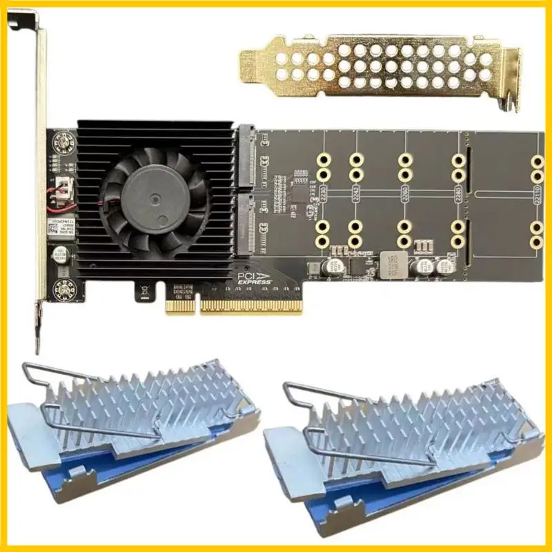 4 بطاقة محولات NVMe SSDs PCIe4.0 تدعم سرعة نقل البيانات من الألومنيوم بالوعة الحرارة #4