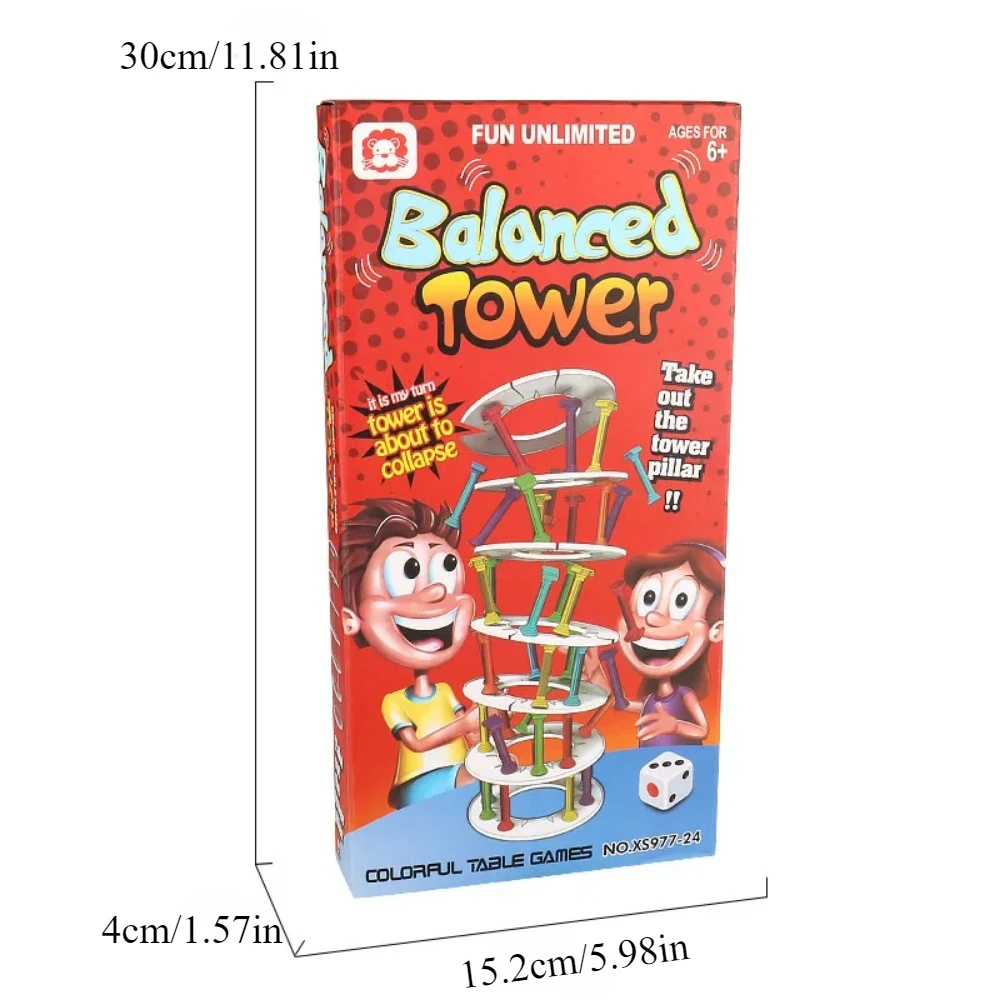 Kids Balance Tower Collapse Game rodzic-dziecko interaktywna rodzinna impreza gra planszowa zabawki edukacyjne szalona wieża zderzeniowa zabawka prezent