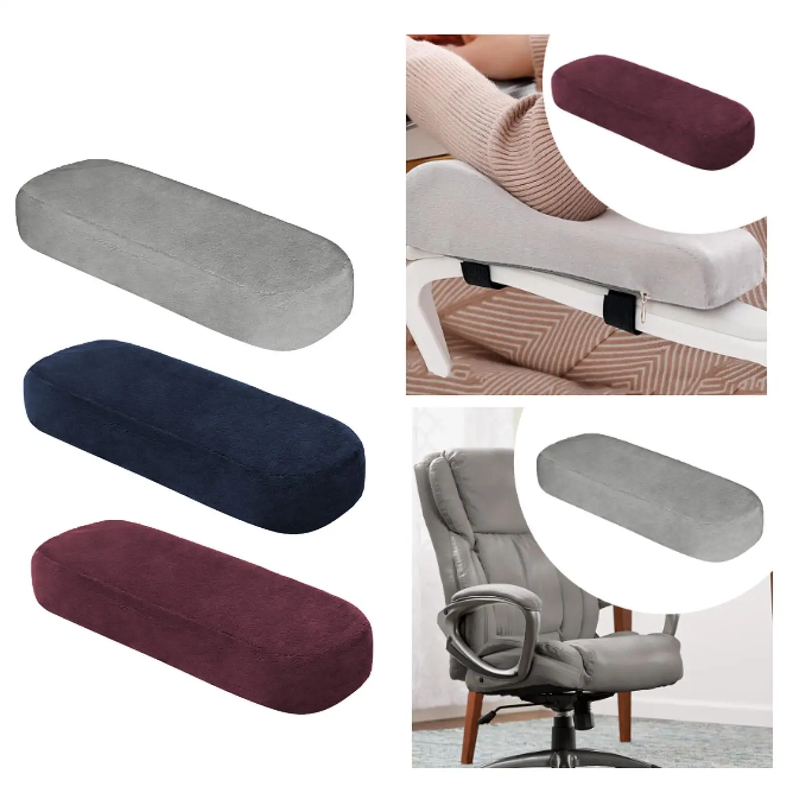 Sponge Arm Pad Replace Armrest Cushion Arm Riser Ergonomic Removable Armrest Pad for Gaming Chair Desk Chair Office Chair