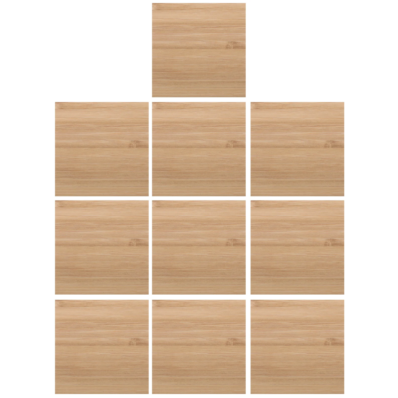 

10Pcs Bamboo Slices Material Smooth DIY Square Pieces for Handmade Crafts Unfinished Wood Tags Kids Art Projects