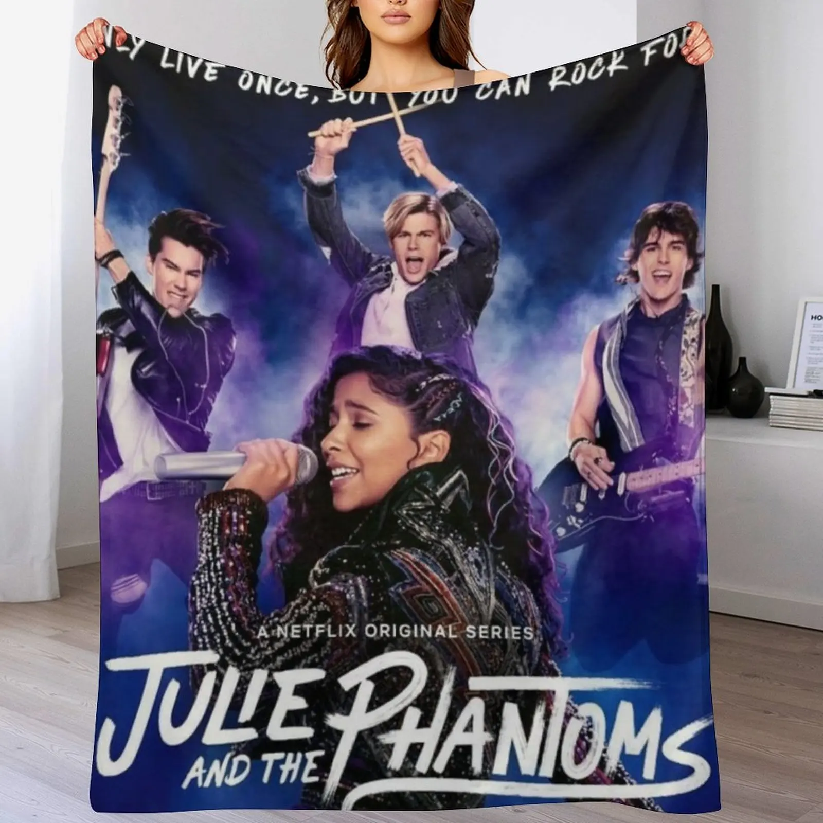 

Julie and the Phantoms Throw Blanket For Sofa Thin Picnic Flannel Blankets