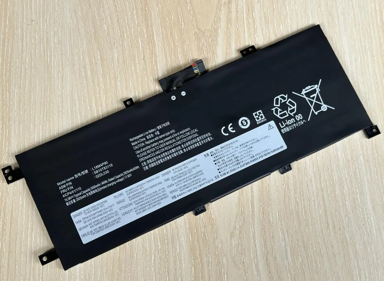 15.36V 46Wh Battery L18M4P90 L18C4P90 L18D4P90 For Lenovo Thinkpad New S2 2019 2020 L13 Yoga 20R5 20R6 SB10T83120