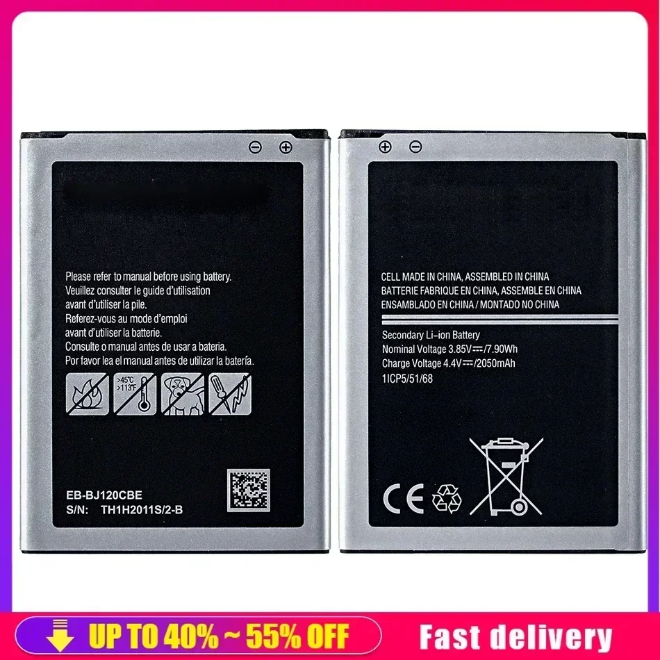 

EB-BJ120CBE Battery For Phone Samsung Galaxy J1 (2016) J120 J120F J120A J120T J1 Version Express 3 Express3 2050mAh EB BJ120CBE