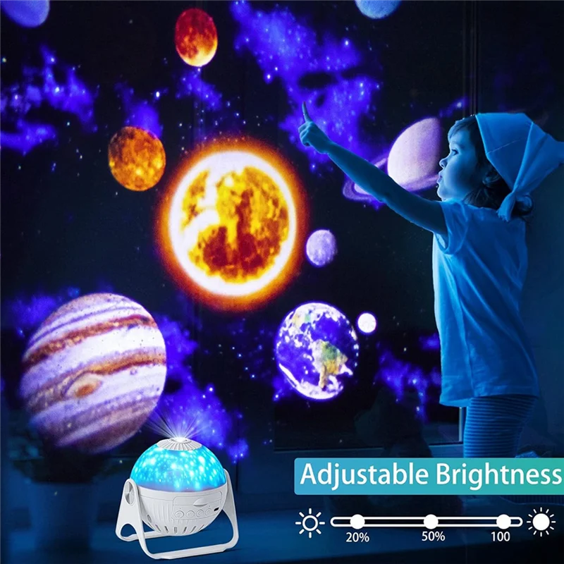 M11K-Starry Night Light Projector For Kids Galaxy LED Planetarium Projection Lamp 360° Rotating Birthday Co-Ordination Gift