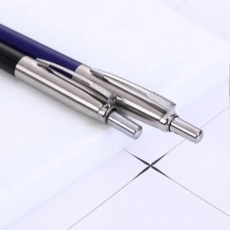 قلم حبر جاف معدني نمط الصحافة طلاب الأعمال هدية أقلام التلقائي قلم الكرات الدوّارة قلم حبر مكتب الكرة نقطة القلم مع الملء