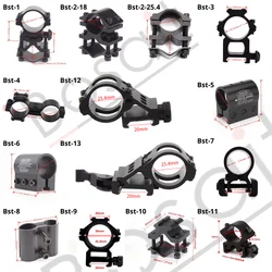 Tactical 1 ''Ring Scope Mount latarka laserowa lufa Picatinny do montażu na szynie 1 calowy uchwyt pierścieniowy