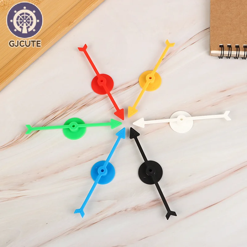 6Pcs 10CM Plastic Rotating Arrow Pointer Spinner Pawn Board Game DIY Children's Toy Accessories