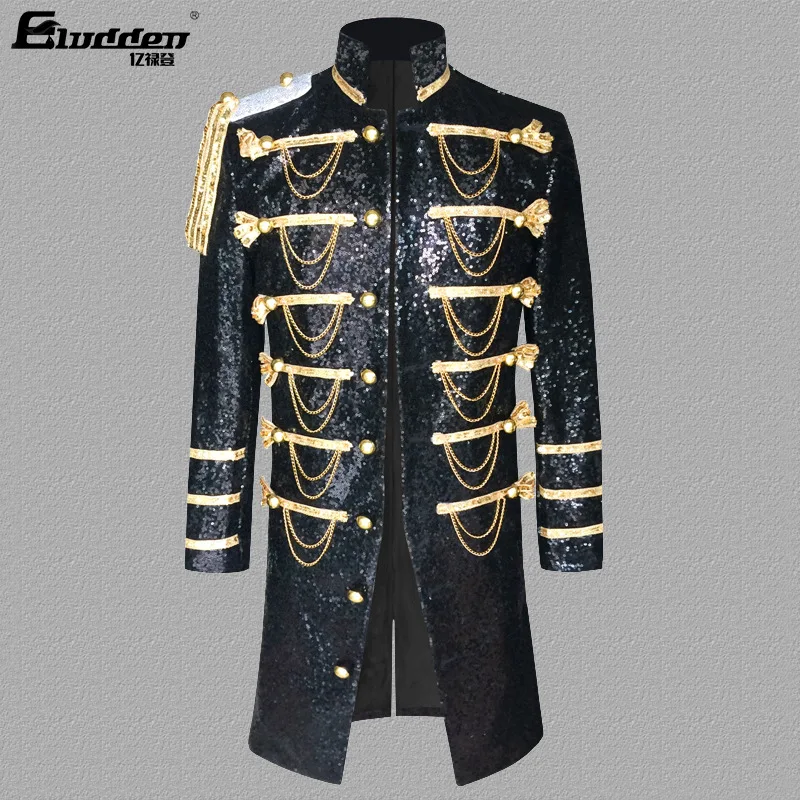 

2026 Men's Court, sequined chain suit, emcee gown