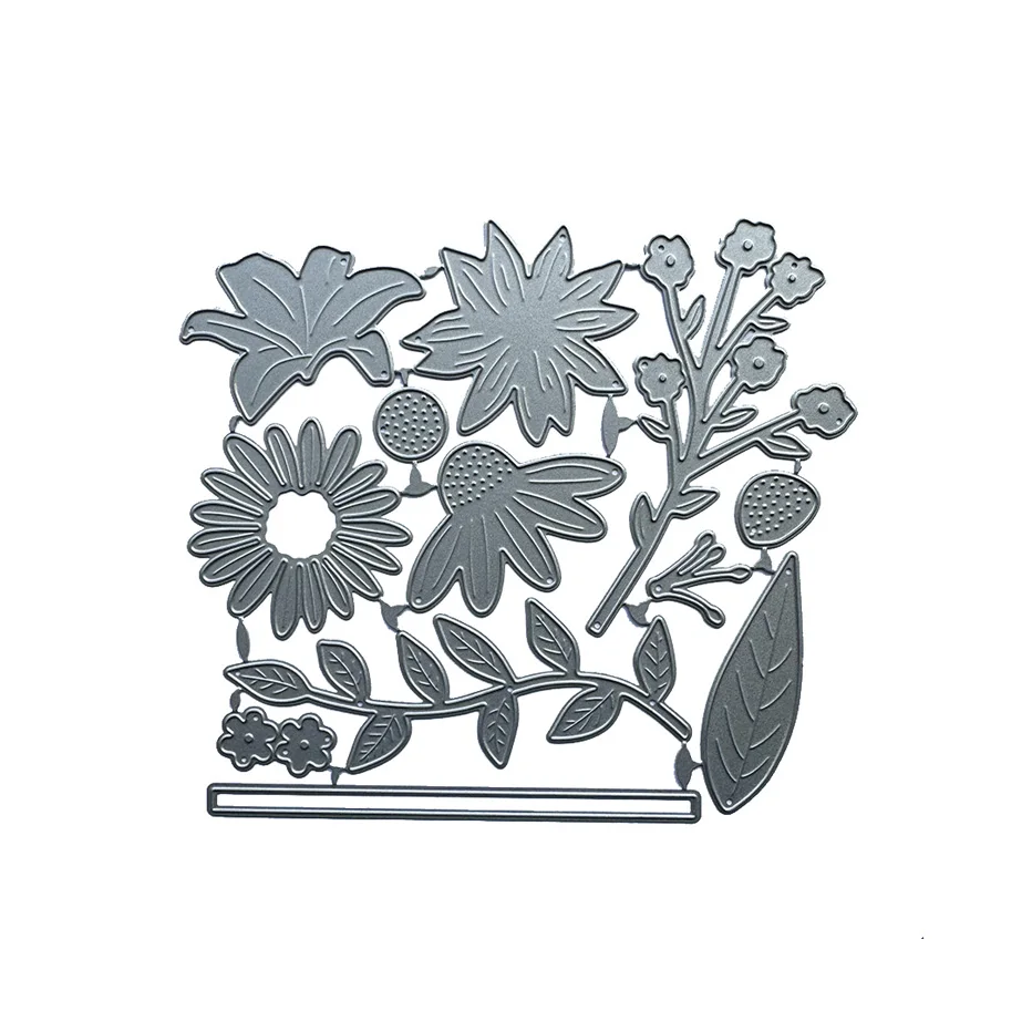 

Leaves and flowers Metal Cutting Template Gift Tags DIY Handmade Craft Die Photo Album Deco Scrapbooking Die Cut