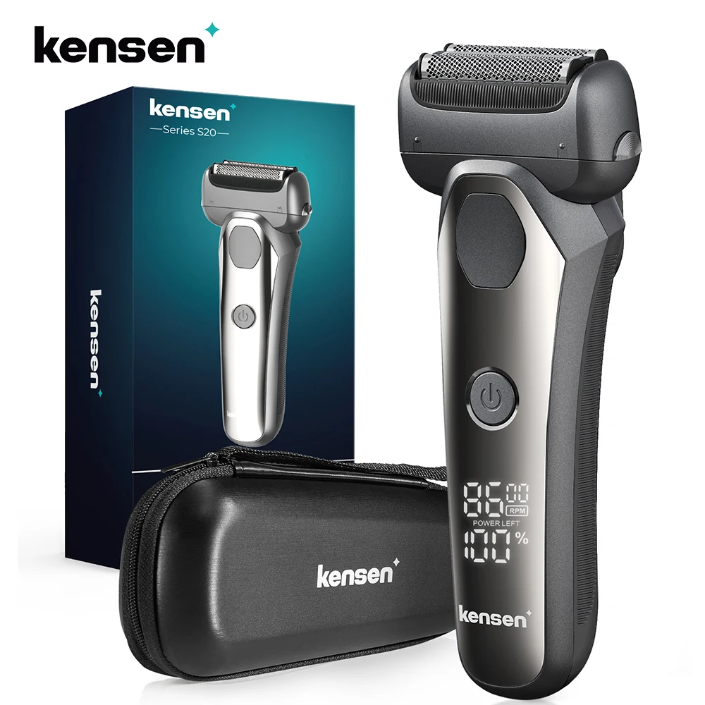 Kensen S20 Elektrisch Scheerapparaat 3d Zwevend Mes Waterdicht Type-C Usb Oplaadbare Heren Baard Scheermes Trimmer Machine Voor Kapper