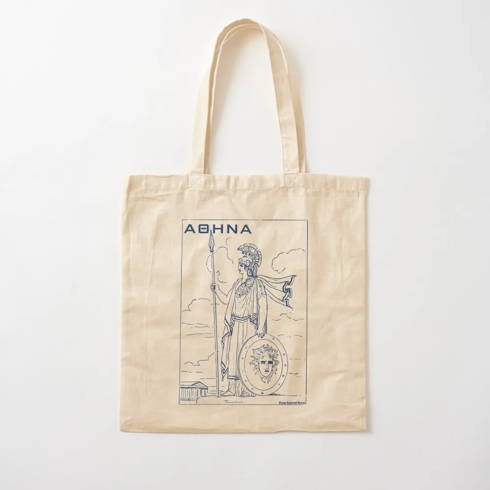 Athena_Greek Gods Mythology Gifts Tote Bag Women's beach bags woman shopping bag ecological bags Custom bag Canvas Tote