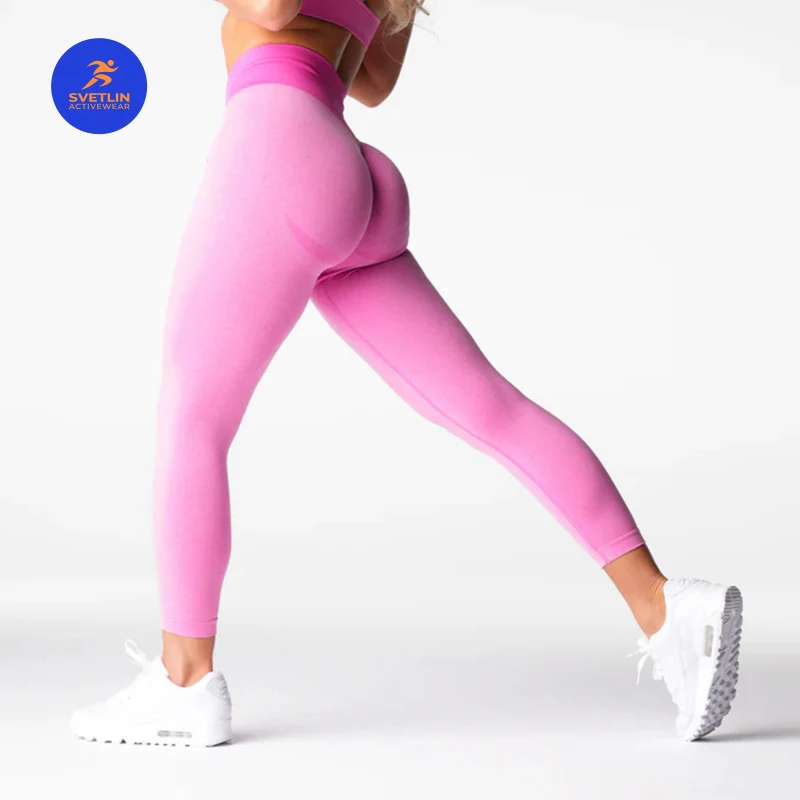 SVETLIN High Quality EU US Size Active Wear Leggings Seamless Peach Butt Tummy Control Tight Yoga Running Pants