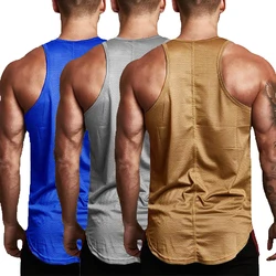 Running Tank Top Men Summer Sport Gym Vest Quick Dry Training Tanktop Workout Singlets Man Fitness Bodybuilding Sleeveless Shirt