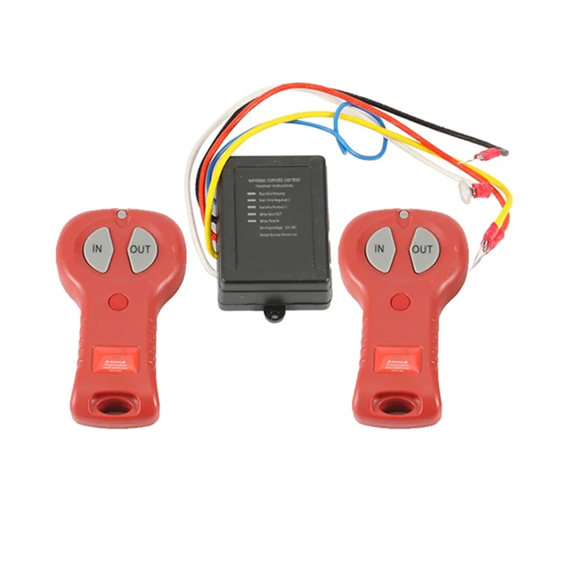 Wireless Winch Remote Control Set Winch Remote Receiver 12V 24V Electric Winch Control Kit For Jeep Off-Road ATV Truck