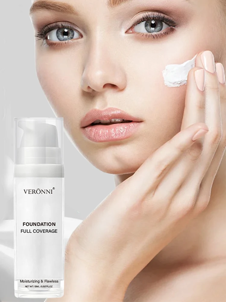 Fond de teint liquide blanc, couverture robuste à couverture complète, formule liquide crémeuse pour le maquillage gothique, cosplay, mat longue durée