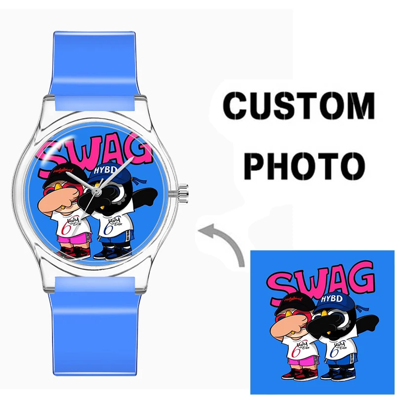 Men And Women Customizable Watch Support Different Picture Logo ODM OEM Customizable Watch Plastic