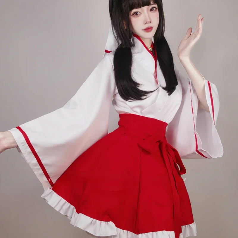 Robe Kimono Japonaise Lolita pour Femme, Costume de Cosplay Anime, Robe de ixd'Halloween, Spectacle d'Animation, Amour en Direct