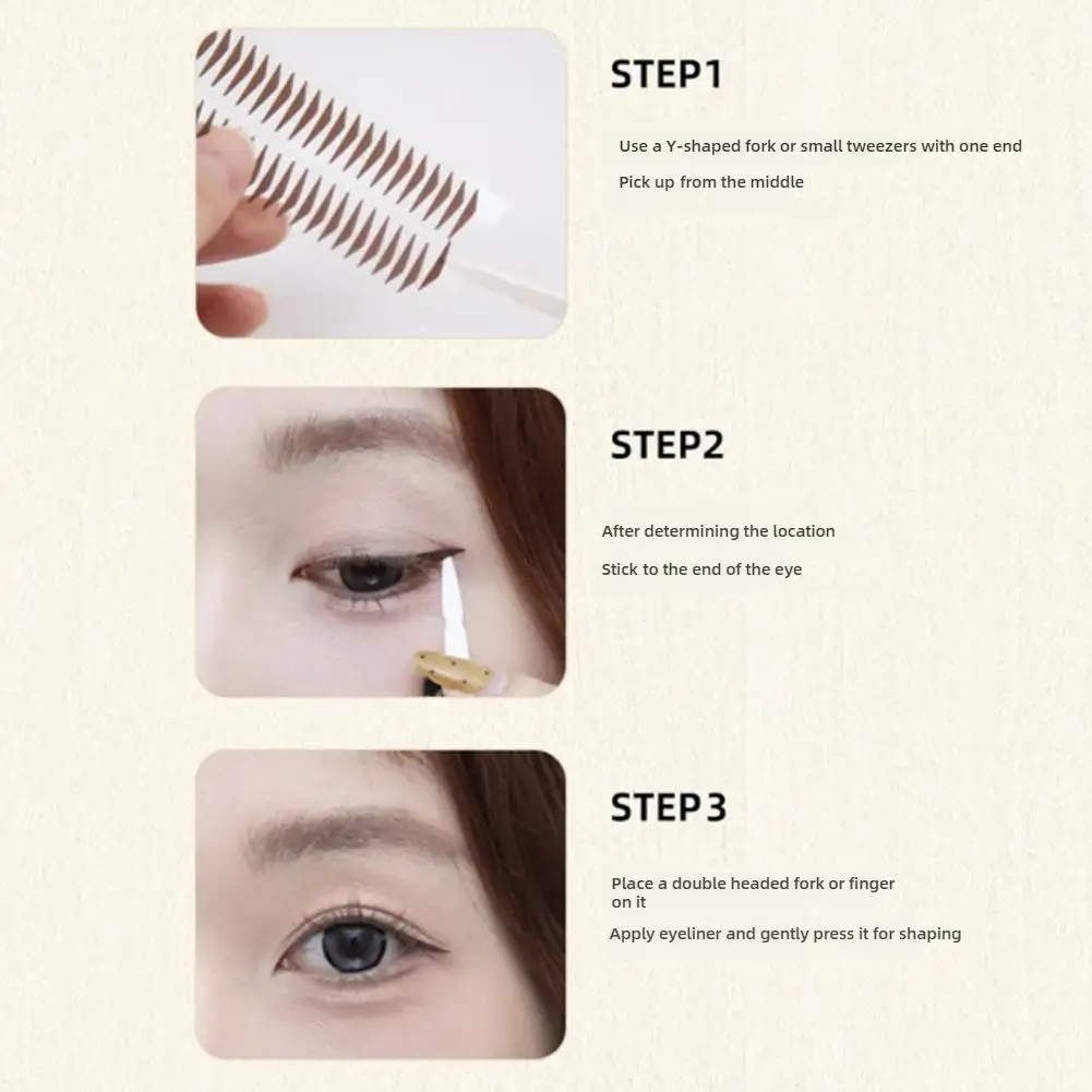 แต่งหน้าStencils Eyeliner Eyebrowอายแชโดว์สติกเกอร์ไม่ทอสติกเกอร์ความงามชุดแม่พิมพ์แม่แบบShapingเครื่องมือ