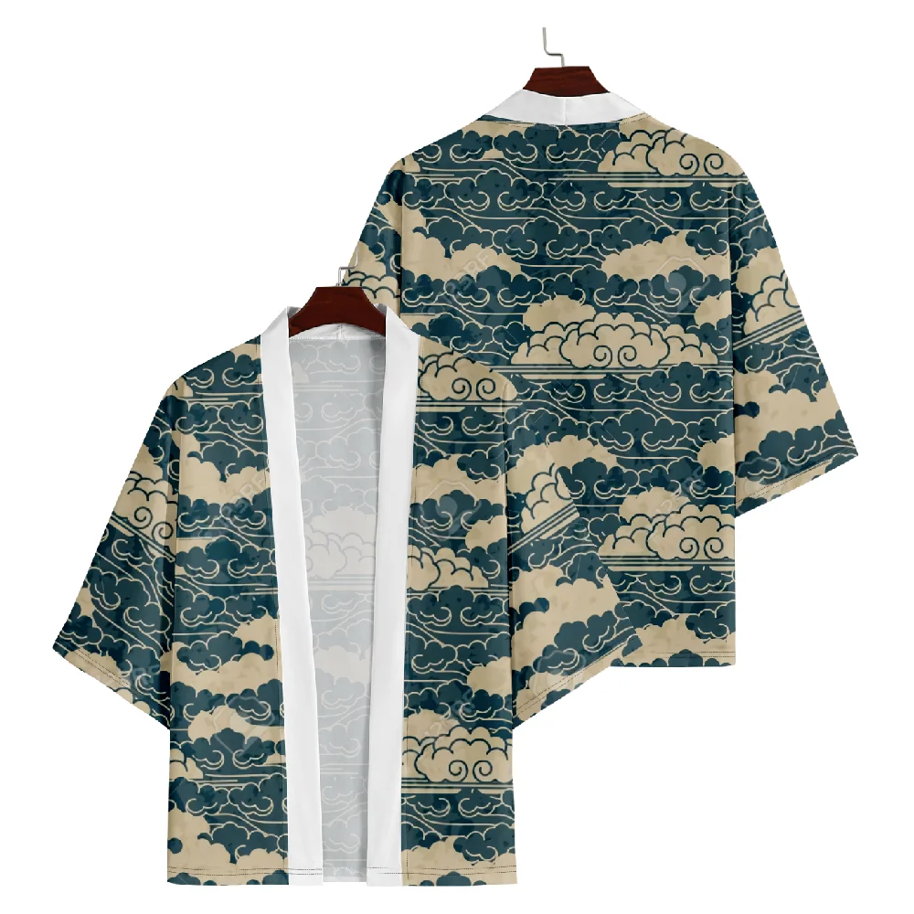 Oversized Print Cardigan Women Men Japanese Kimono Harajuku Cosplay Shirts Yukata Haori Plus Size 6XL 5XL