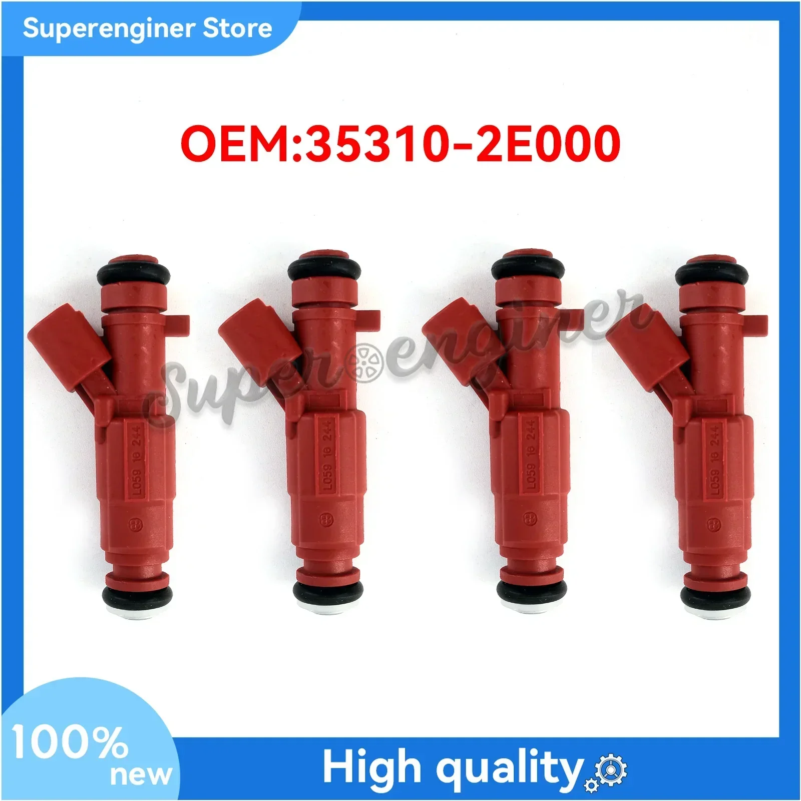 

1/4pcs 35310-2E000 Fuel Injector for 11-19 Elantra Veloster Forte Soul 1.8 2.0L 353102E000