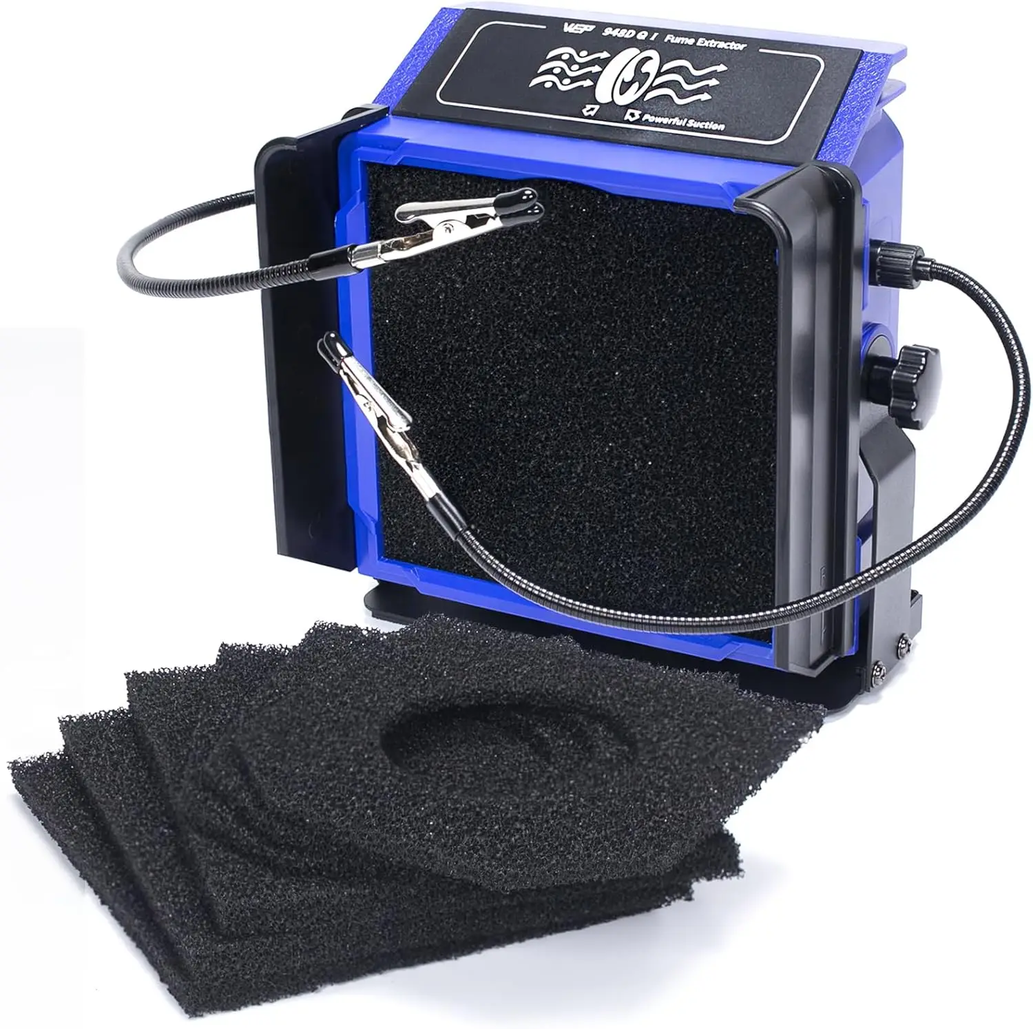 

948DQ-I Вытяжка с двойной фильтрацией, регулируемой рукояткой, 6 адсортизаторами для паяльника