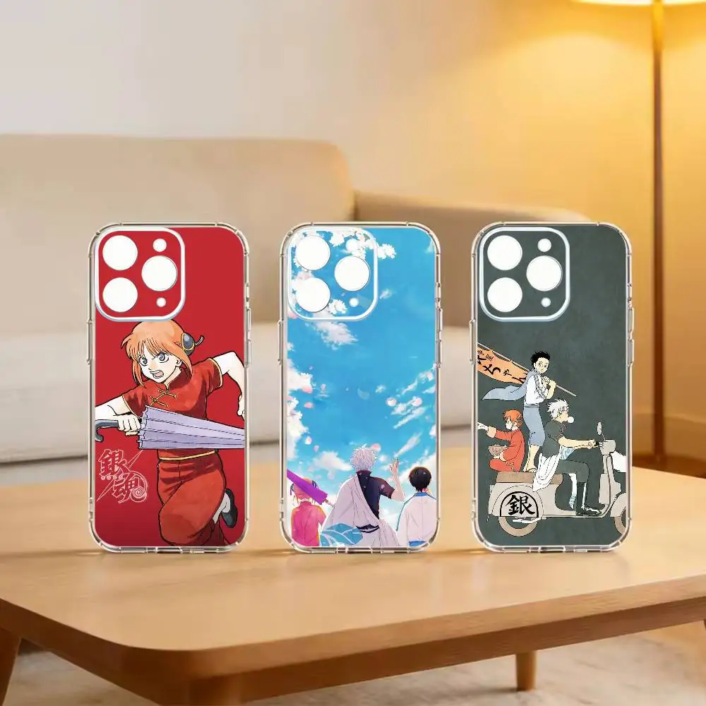 Capa de Telefone G-G-Gintama-Kagura Transparente e Macia para iPhone 14 16 15 17 13 12 11 Pro Max Plus