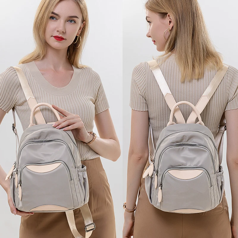 กระเป๋าเป้สะพายหลังผู้หญิงกันน้ําใหม่ Leisure Trend กระเป๋าเดินทางสําหรับสาว Bookbags ขนาดเล็กหญิงกระเป๋าเป้สะพายหลังหนัง Bagpacks กระเป๋าบรรจุ