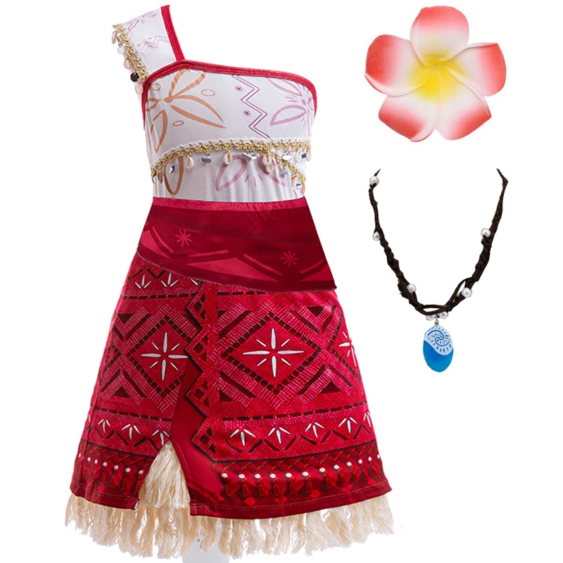 Girl role-playing clothing Marine Magic Princess Dress+Necklace Children's Carnival Party 3-10 COSPLAY clothing set