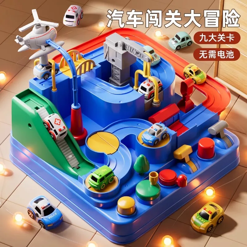 

Educational Mini Train Track Car Slide Toy For Boys And Girls Holiday Gift Creative Thinking Skills Development Play Vehicle