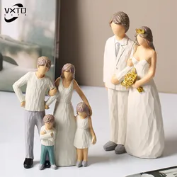 Modern Couple Statue for Family, Father, Mother, Kid Sculpture, Lovers, Living Room, Desk Decoration, Figurine, Home Decor Gifts