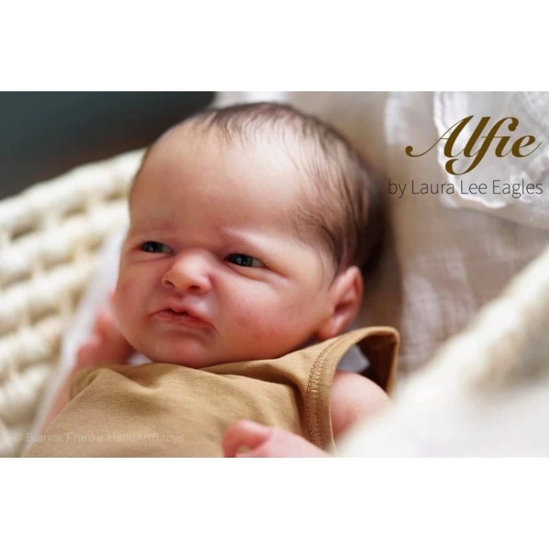 19inch Blank Reborn Doll Parts Alfie Unpainted Unfinished DIY Doll Parts Cloth Body Included