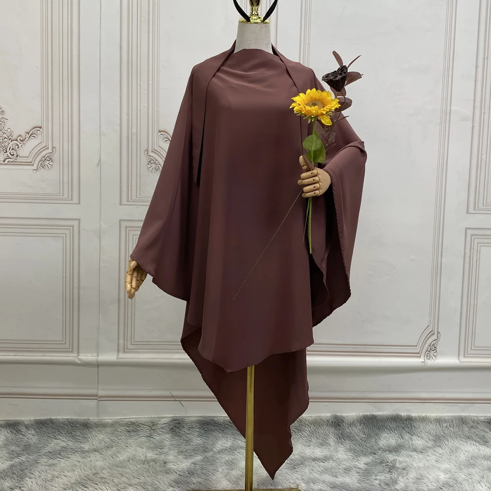 

Large Khimar Muslim Prayer Garment Clothes Overhead Niqab Islamic Caftan Hijab Ramadan Eid Scarf Arab Abaya Turkey Kaftan Dress
