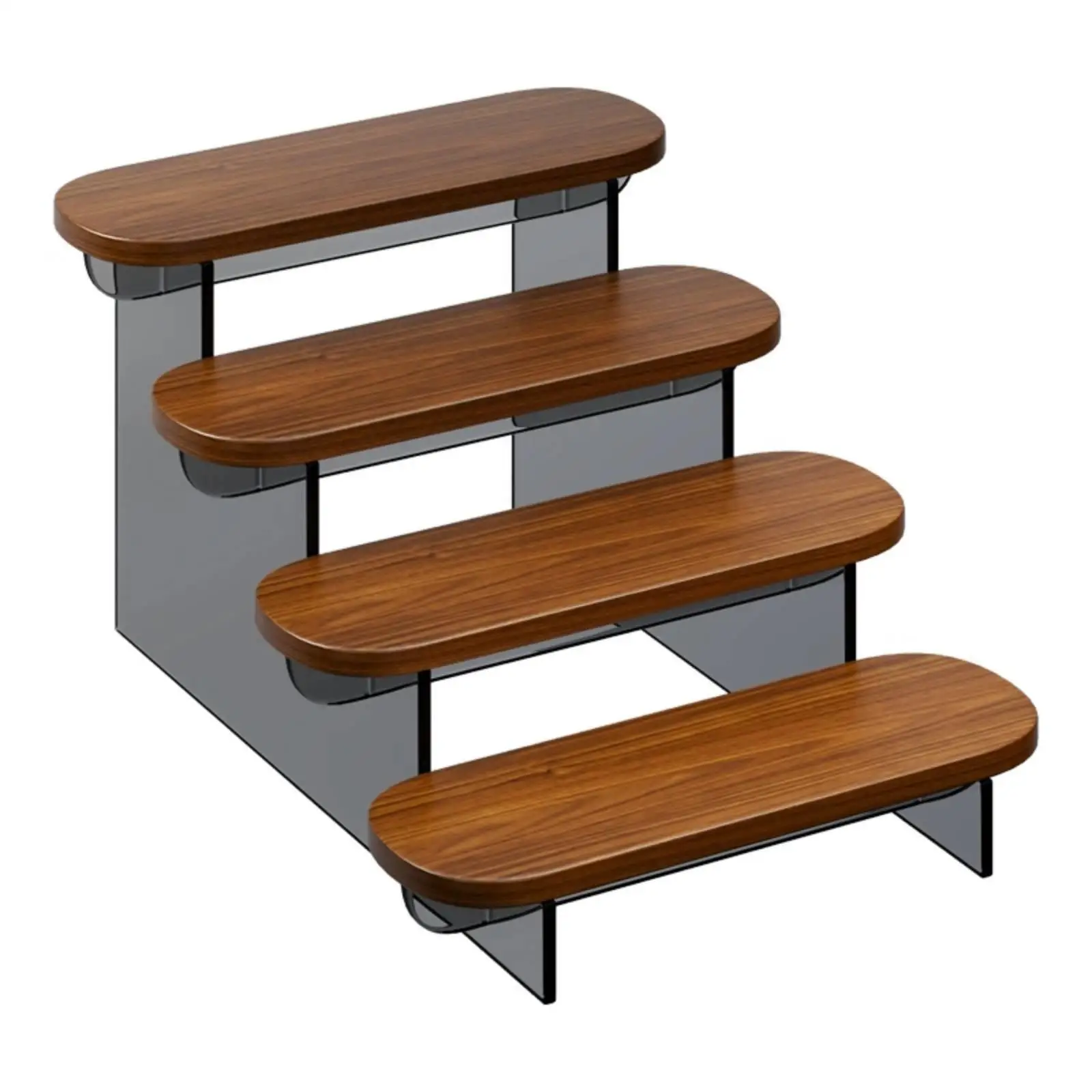 Organizer Space Saving Figurine Display Riser Stable Structure 4 Tier Acrylic Display Riser for Toy Enthusiasts, Countertop,