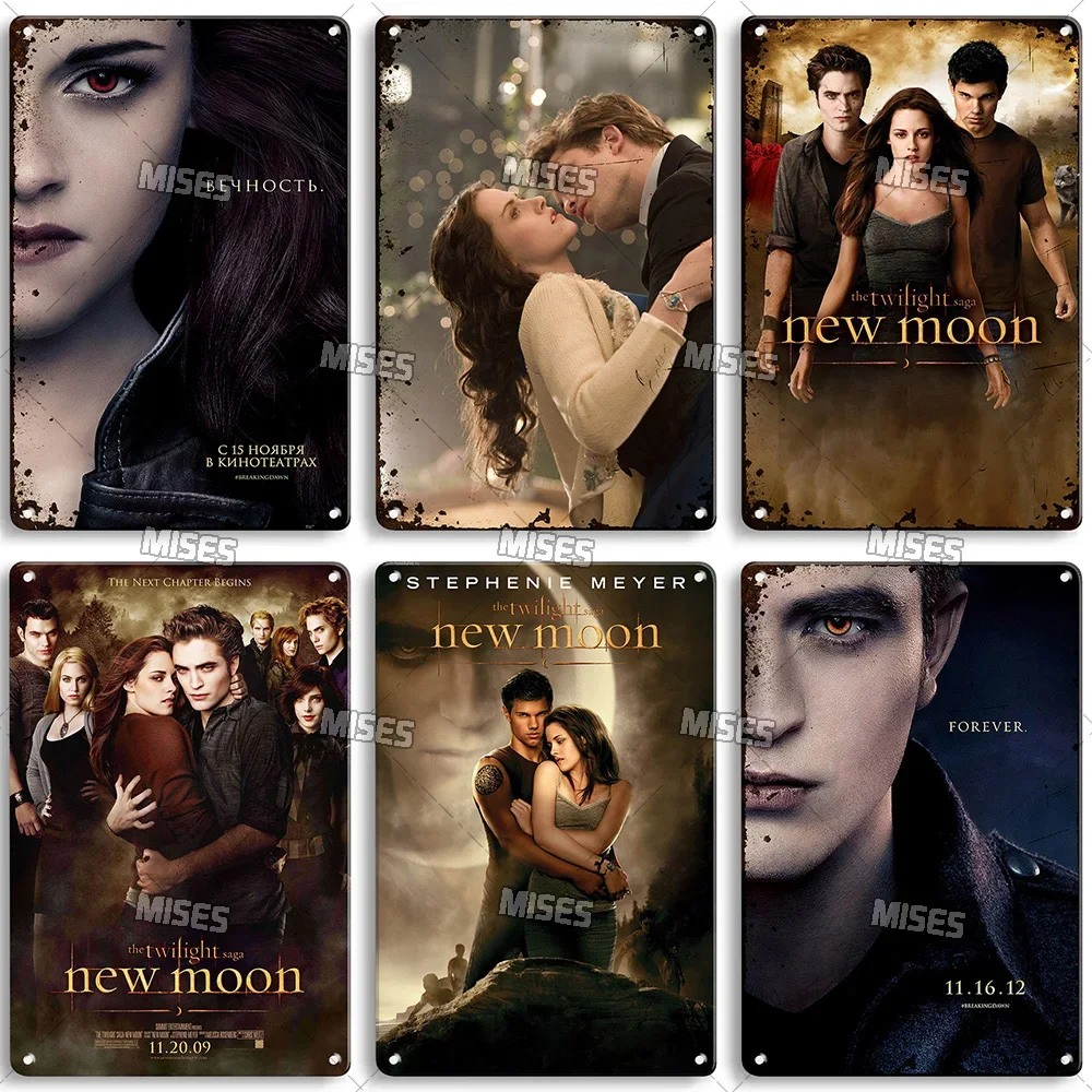 MISES The Twilight Saga Movie Metal Poster Home Kitchen Metal Tin Sign Classic Metal Sign Vintage Decorative Plate Wall Decor