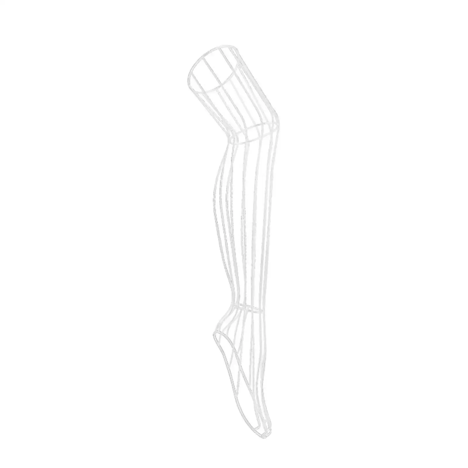 Metal Leg Mannequin for Tights Socks Display Stand Female Foot Prop Elegant Curved Design Sturdy Base Window