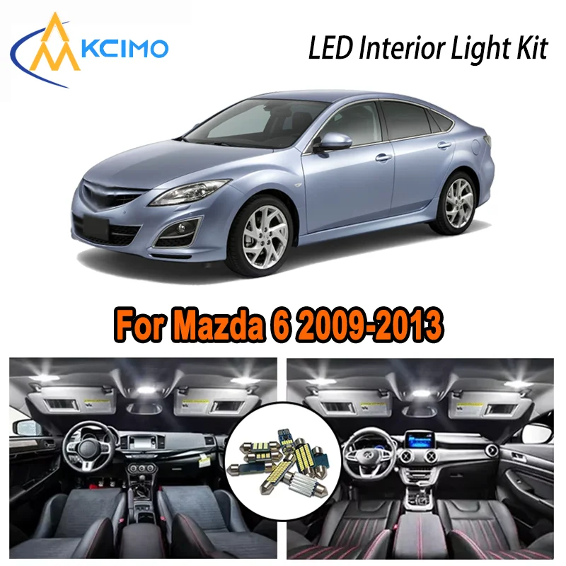 

High-Quality LED Interior Kit for Mazda 6 2009-2013 2010 2011 2012 2013 Premium Error-Free Dome Map Trunk Automotive Lamps