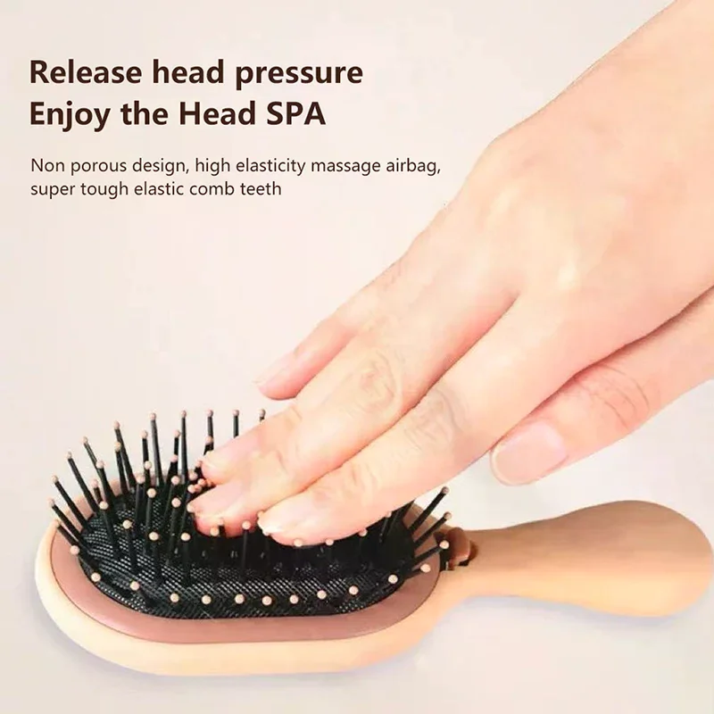

Detachable Air Cushion Comb With Mirror Scalp Hairbrush Detangle Anti Static Salon Hairdressing Styling Tool For Straight Curl