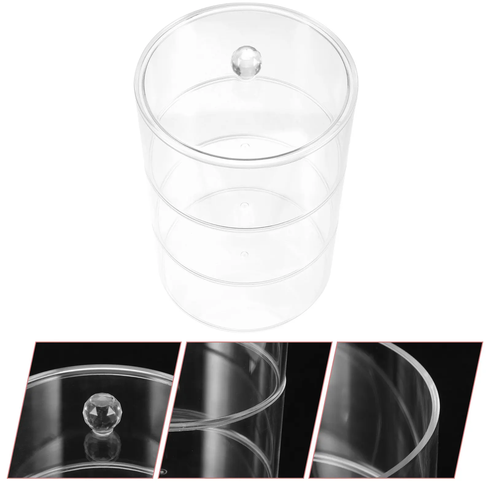 Multi-Level Transparent Acrylic Storage Box for Belts Jewelry Earrings Necklaces Rings Watches Desktop Organizer Stackable
