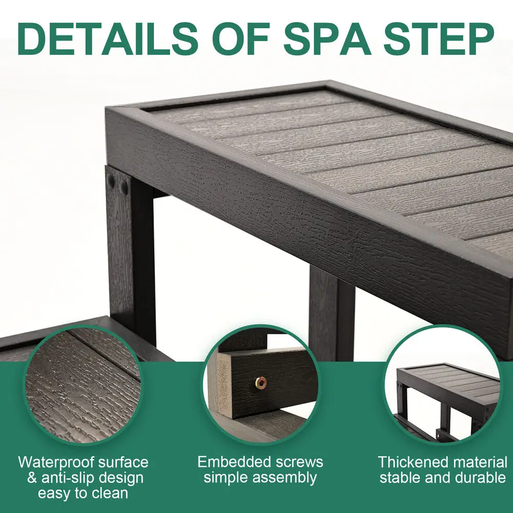 Separador de escalones Universal antideslizante para Spa y bañera de hidromasaje Escaleras de escalones para vehículos recreativos