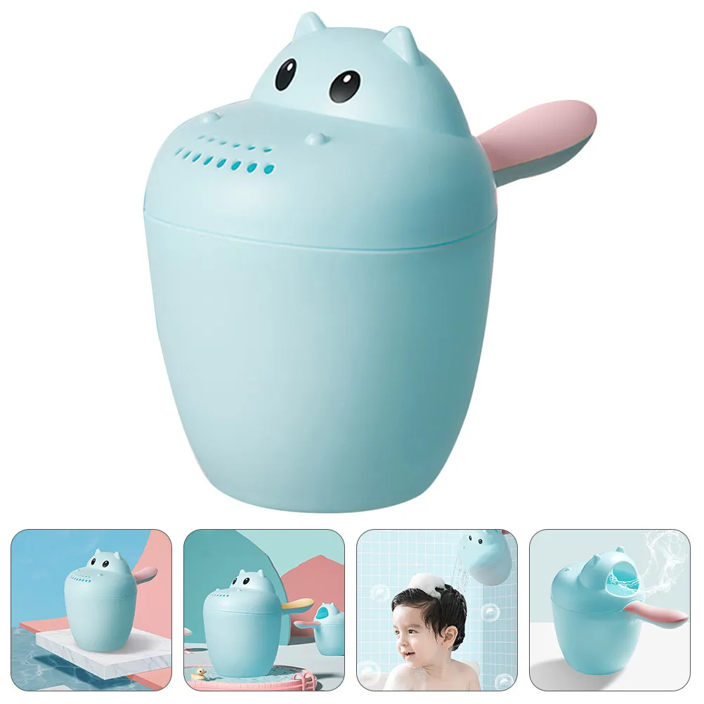 

Baby Shampoo Cup 1 Piece Lovely Animal Print Bath Spoon for Baby Hair Wash and Bath Time Easy Clean Solid Color Shampooer