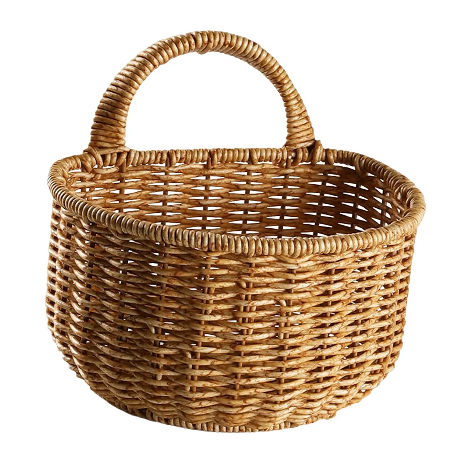 Woven Basket Wall Storage Organizer Braided Basket for Bathroom Bedroom Kitchen Laundry Room Toys Magazines