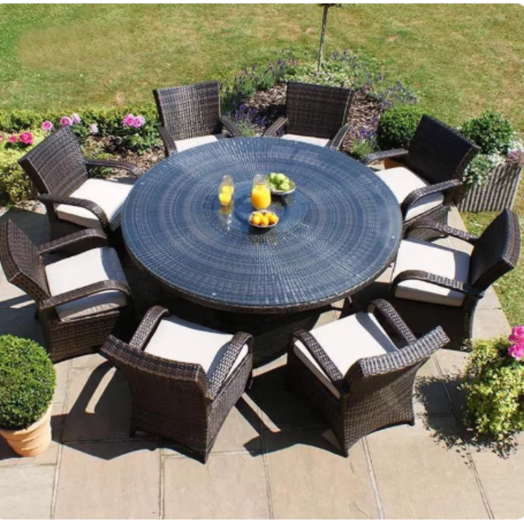Outdoor tables, chairs, rattan chairs, combination courtyard, leisure rattan woven terrace, outdoor villa courtyard