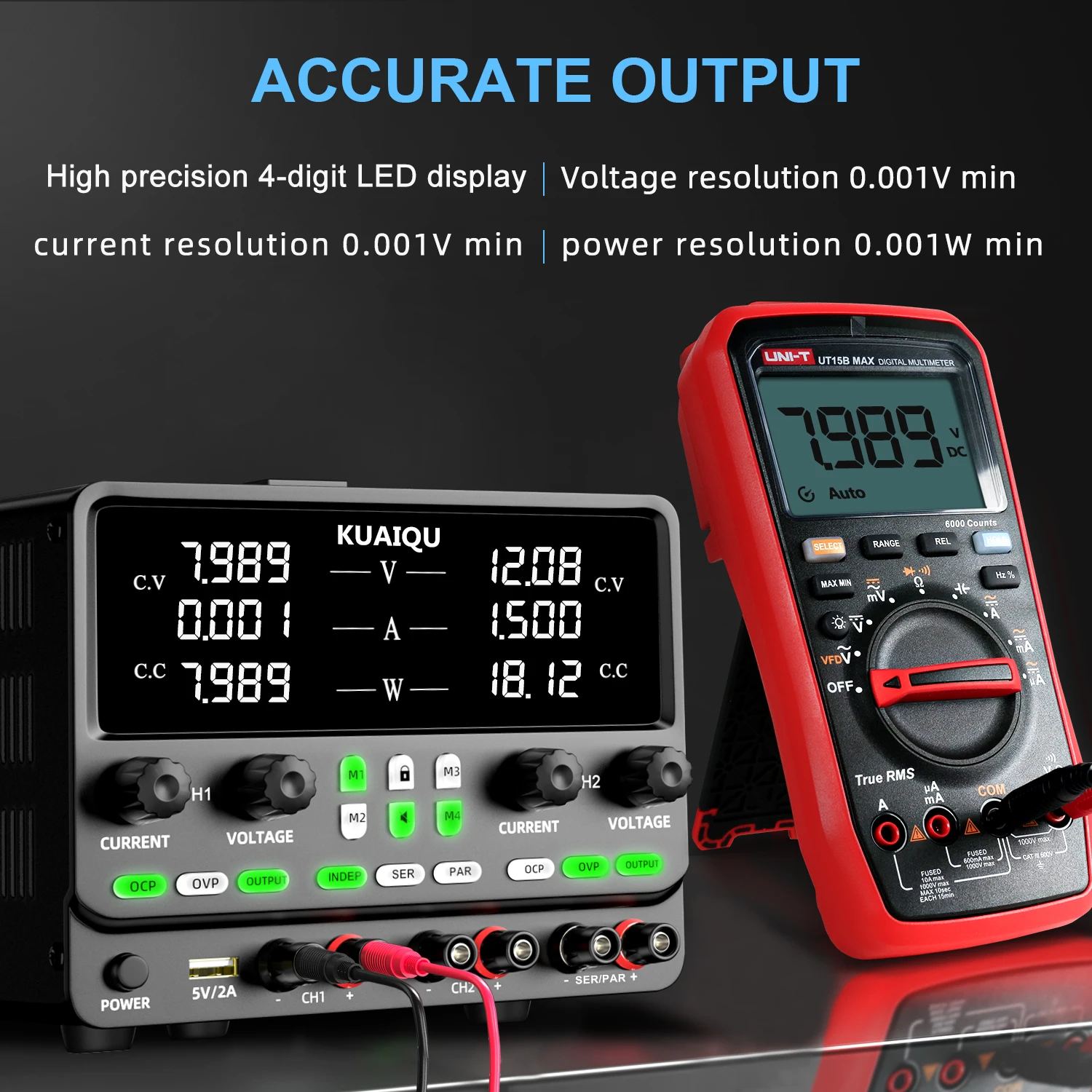 NICE-POWER SPPS605-2KD Dual Channel Series 60V 10A Parallel 120V 5A Positive Negative Power Supply with 1mV Display for Lab R&D