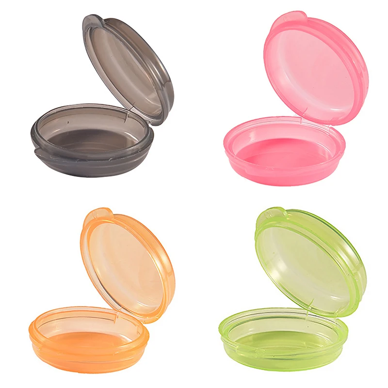 1PC Mini Round Plastic Box Pill Jewelry Storage Box Container Storage Box Portable Travel Storage Box