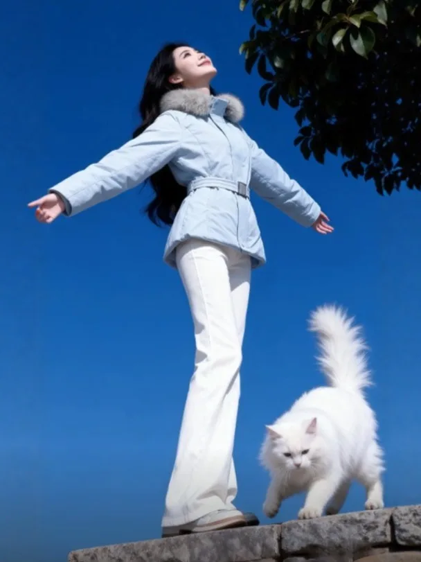 

Korean Sle Faionable Thiened Warmth Slim Fit Waist Cinched down Jaet Spring 2026 Women's Faionable Cotton Coat