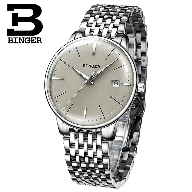 Switzerlan Top Brand Binger For Men Automatic Wristwatch Coated Glass Japan Seiko Mechanical Date Montre Automatique Pour Hommes