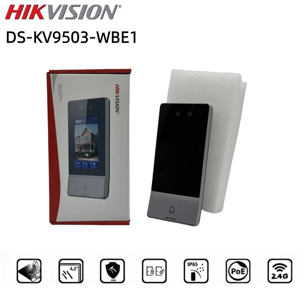 DS-KV9503-WBE1 Hikvision Stazione porta villa IP con riconoscimento facciale in metallo resistente agli vandalo