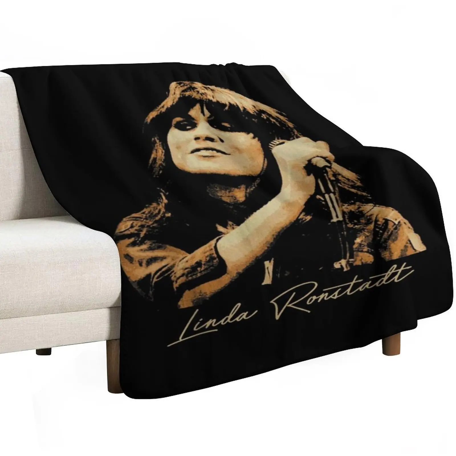 Linda Ronstadt Throw Blanket warm winter Flannel Fabric Quilt Cute Plaid Polar Shaggy Blankets