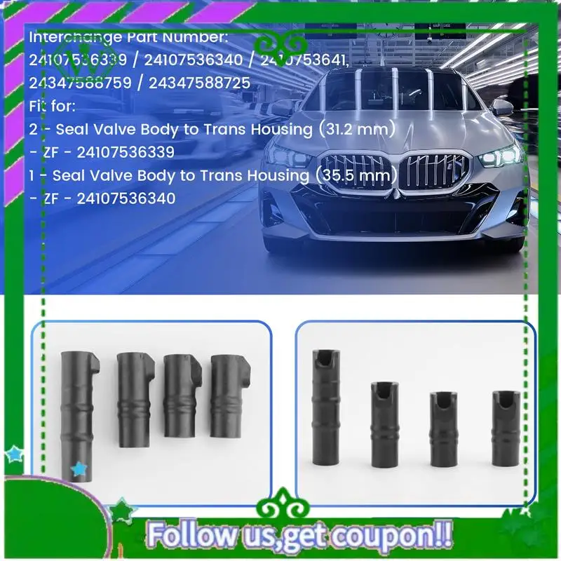 AC34-ZF6HP19 6HP21 Valve Body To Case Sleeve Seal Kit For BMW Replace 24107536339 24107536340 2410753641 24347588759 24347588725